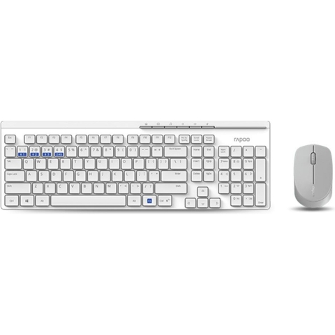 Rapoo Toetsenbord Combo Mm Wit 8100m