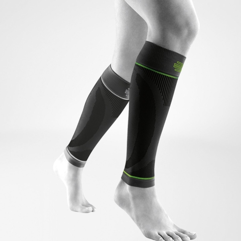 Sports Compression Sleeves Lower Leg L Long Zwart | 1 paar