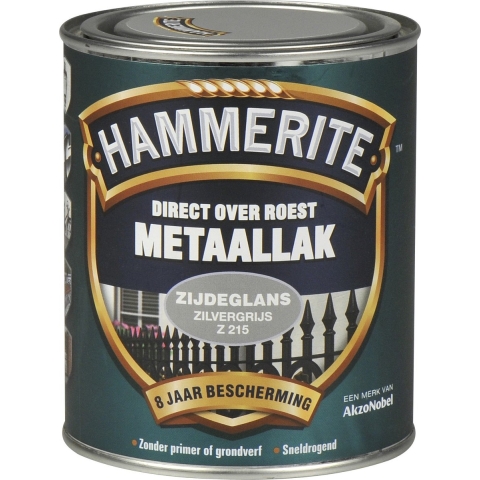 Hammerite Metaallak Zijdeglans Rm - Zilver Grijs - 750ml