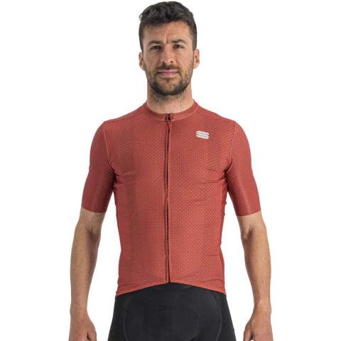 Sportful Checkmate fietsshirt korte mouwen rood heren, L