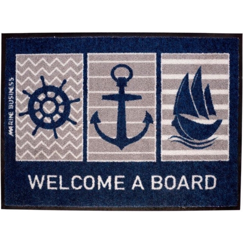 Marine Business Scheepsmat Boat Welcome a board blauw