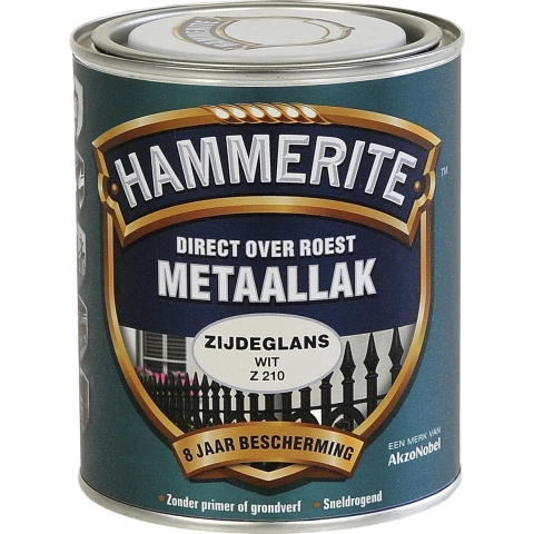 Hammerite Metaallak Zijdeglans - Wit - 750ml