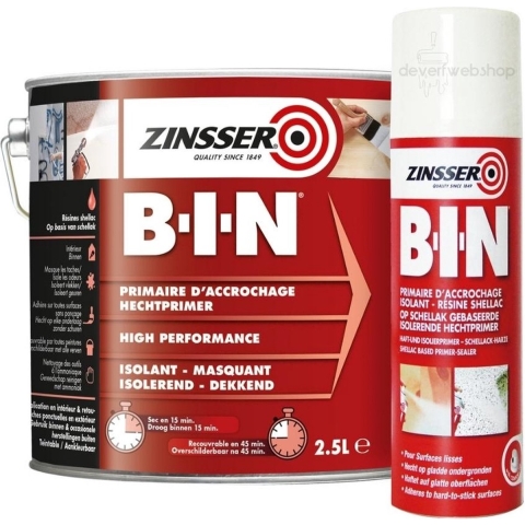 Zinsser Bin Mat Primer - Wit - 1L