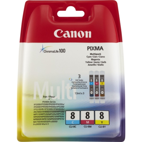 Canon CLI-8 C/M/Y Inktcartridge Multipack
