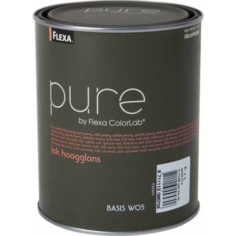 Flexa Pure Lak Hoogglans - Op Kleur Gemengd - 1L