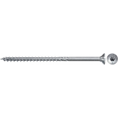 Fischer 670385 Spaanplaatschroef Power-Fast II 5,0 X 90 TX20 - Verzonken Kop - Deeldraad - Blauw Verzinkt (200st)