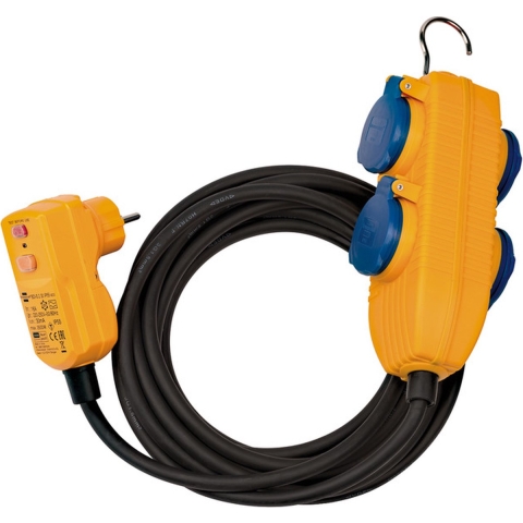 Brennenstuhl 1168720010 Adapterkabel FI IP44 Met Contactdozenblok - H07RN-F 3G1,5 - 5m