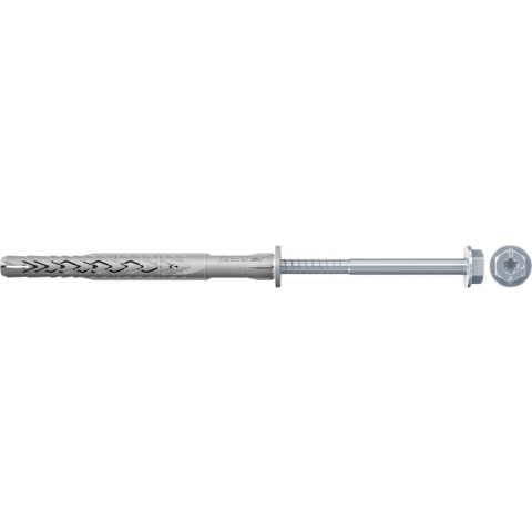 Fischer SXRL 10 X 80 FUS Constructie/kozijnpluggen - T40/SW13 - Zeskant Schroef - Verzinkt Staal (50st)