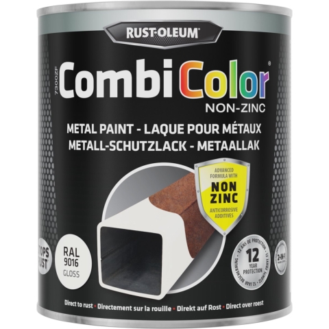 Rust-Oleum Combicolor Hoogglans Zinkvrij - RAL 9016 Verkeerswit - 0,75L