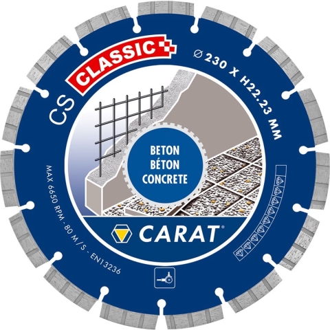Carat CSC1509000 Diamantzaagblad Voor Droogzagen - 150 X 22,23mm - Beton