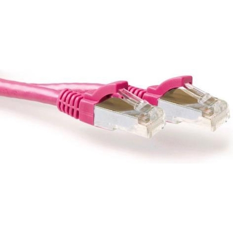 Cat 6A S/Ftp Lszh 25 Meter Snagless Roze