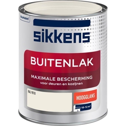 Sikkens Buitenlak Hoogglans - Ral 9010 - 750ml