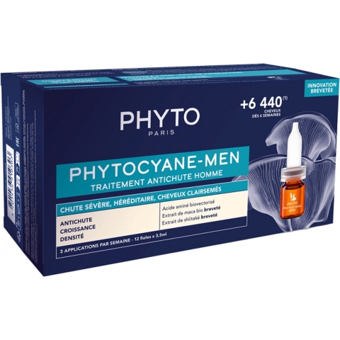 Phytocyane Behandeling tegen Haaruitval Mannen | 12 x 3,5 ml