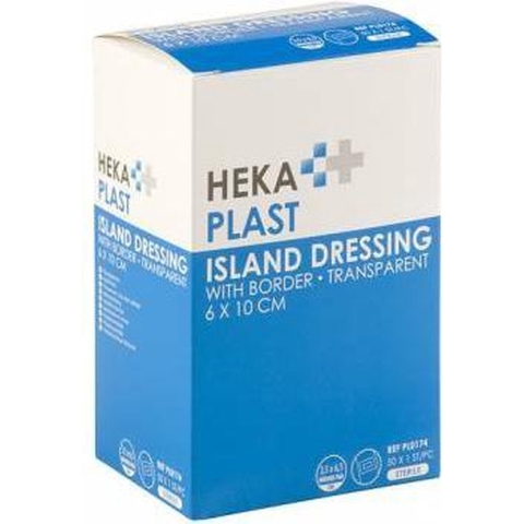 Heka Plast Island Dressing with Border Transparent 6 x 10 cm | 50 stuks