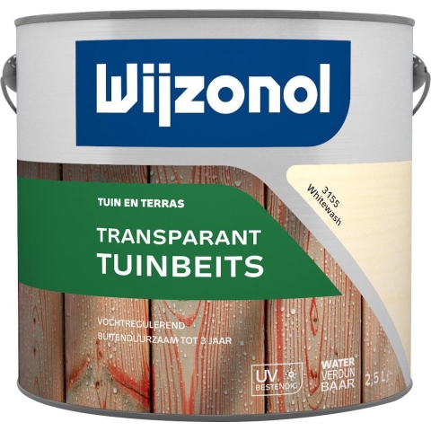 Wijzonol Transparant Tuinbeits - 3155 Whitewash - 2,5L