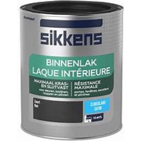 Sikkens Binnenlak Zijdeglans - Zwart - 750ml