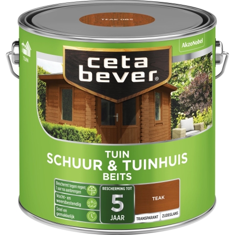 Cetabever Schuur&Tuinhuis Beits Transparant - Teak - 2,5L