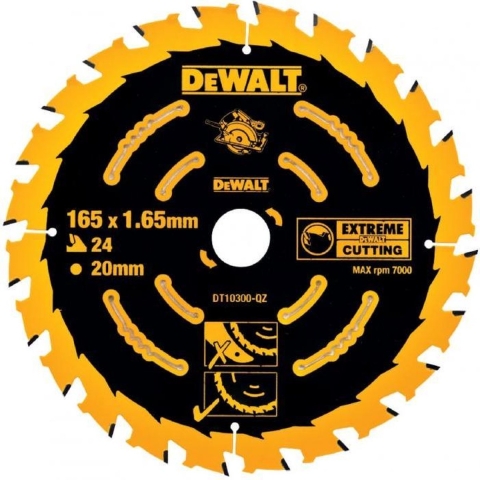 DeWALT DT10300 Extreme Cirkelzaagblad - 165 X 20 X 24T
