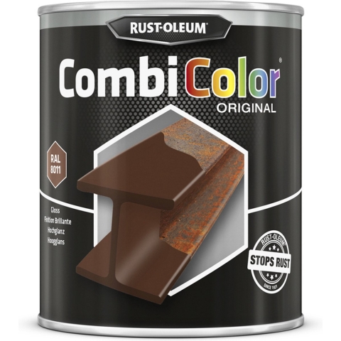 Rust-Oleum Combicolor Hoogglans - RAL 8011 Notenbruin - 0,75L