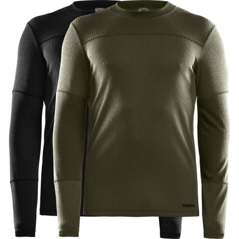 Craft Core Dry baselayer ondershirt lange mouw 2-pack zwart/wit heren XL