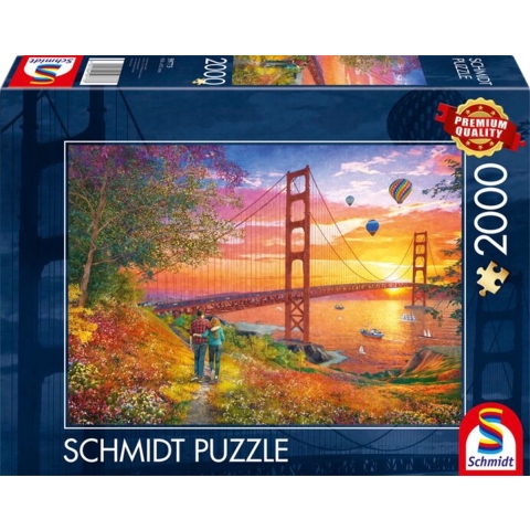 Wandeling naar de Golden Gate Bridge - 2000 stukjes - Puzzel