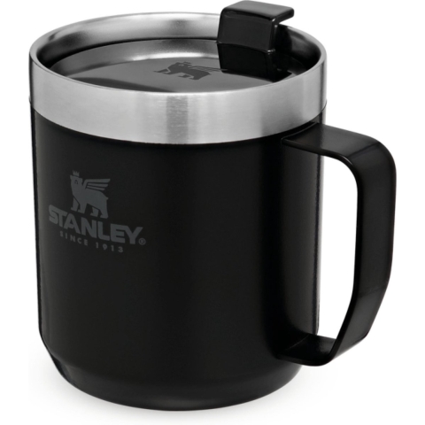 Classic Legendary kampeermok | 0.35L | Zwart | Matte Black Pebble | Stanley 1913