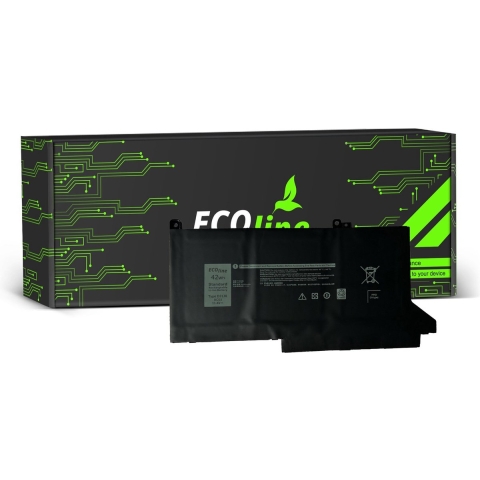 EcoLine - DJ1J0 Batterij Geschikt voor de Dell Latitude 7280 7290 7380 7390 7480 7490 / 11.4V 3684mAh