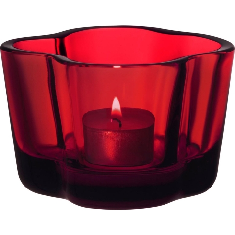 Iittala Alvar Aalto Waxinelichthouder Cranberry