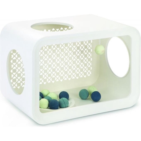 Beeztees Cat Cube Play Angora White