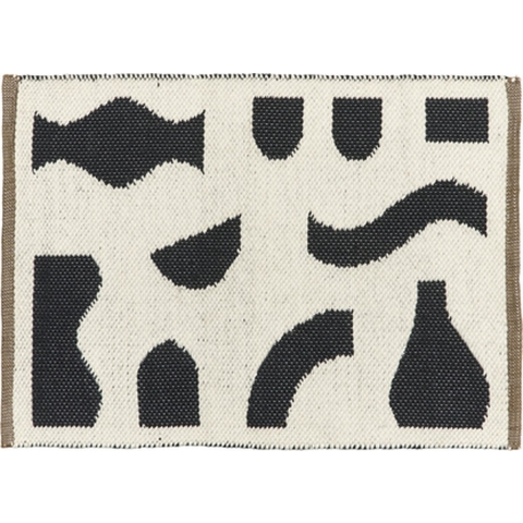 Broste Copenhagen Ceres Deurmat 50x70 Black/Off White