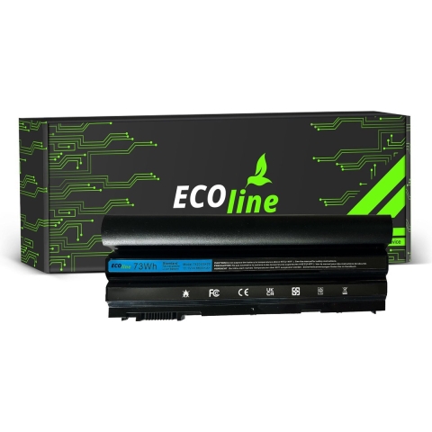 EcoLine - 8858X T54FJ Batterij Geschikt voor de Dell Latitude E5520 E6420 E6520 E6530 (achterkant) / 11.1V 6600mAh