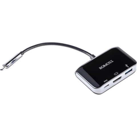 USB-C HUB Romoss HDMI 4K, USB-A 3.0, USB-C