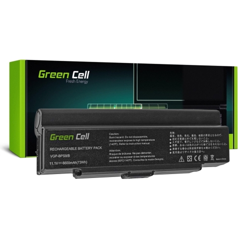 Batterij voor Sony Vaio VGN-AR570 CTO VGN-AR670 CTO VGN-AR770 (zwart) / 11,1V 6600mAh