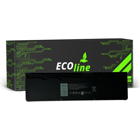 EcoLine - WD52H GVD76 Batterij Geschikt voor de Dell Latitude E7240 E7250 laptops / 7.4V 6000mAh