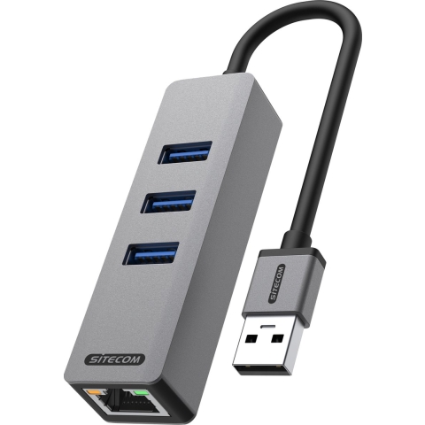 Sitecom Usb-a To Ethernet + 3x Usb Hub