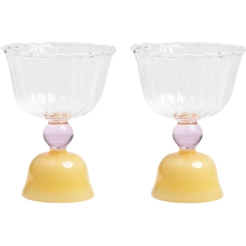 &klevering Tulip Wijnglazen Set Van 2 Caramel