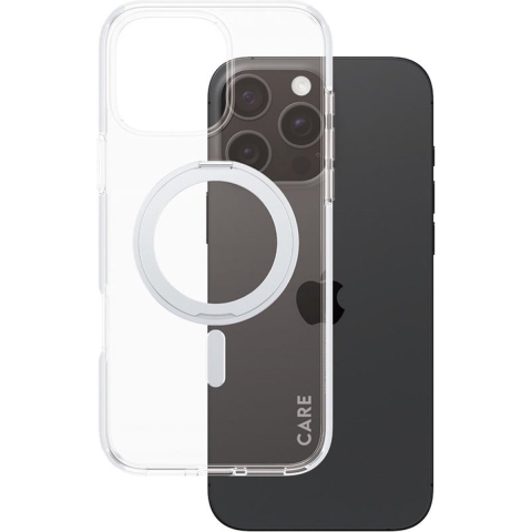 Care Feature Case Met Zilveren Kickstand En Magsafe Telefoonhoesje Voor Apple Iphone 2024 6.7'' Pro Transparant