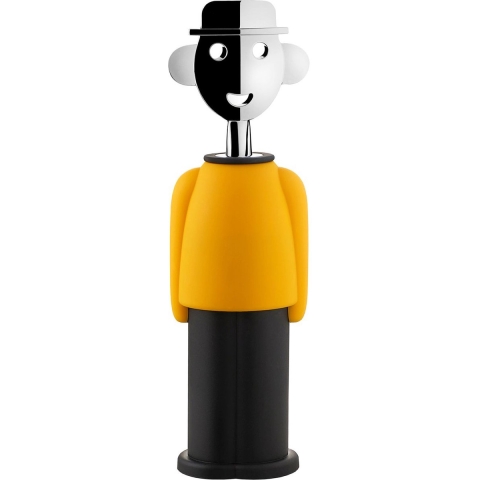Alessi Alessandro Kurkentrekker Geel/zwart