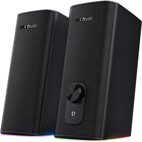Trust Gxt 612 Cetic Zwart - 2.0 Gamingspeakers Bluetooth Rgb-verlichting Volumeknop