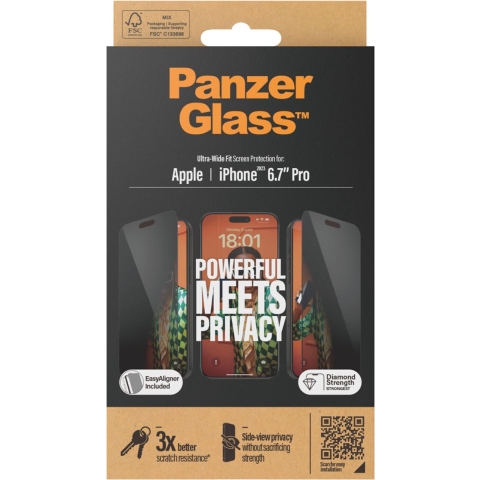 Panzerglass Apple Iphone 15 6.7" Pro Max - Ultra-wide Fit Privacy With Easyaligner