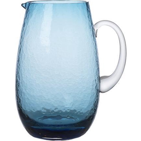 Broste Copenhagen Hammered Karaf 2L Blauw