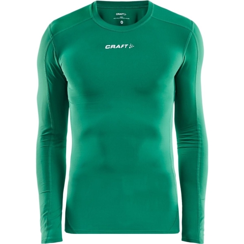 Craft 1906856 Pro Control Compression Tee LS Unisex - Team Green - XS