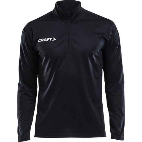 Craft 1905611 Progress Halfzip Tee LS M - Black/White - XL