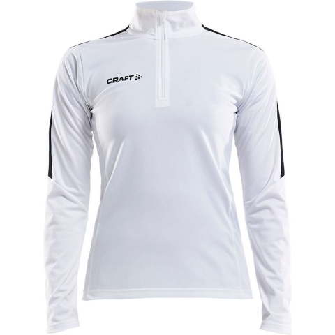 Craft 1905625 Progress Halfzip Tee LS W - White/Black - L