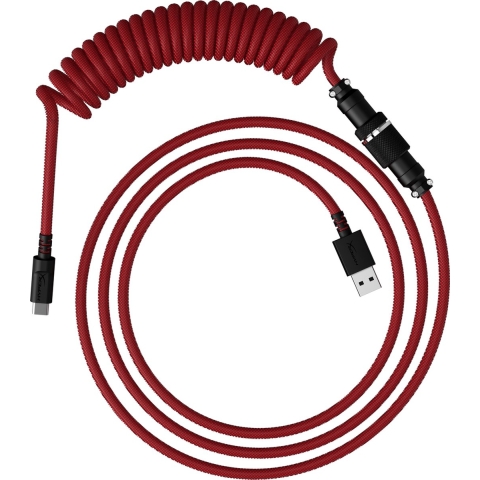 HyperX USB-C-spiraalkabel, Red-Black
