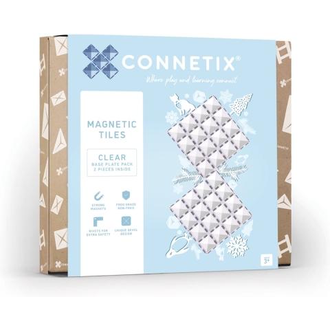 Connetix Base Plate Clear 2 stuks