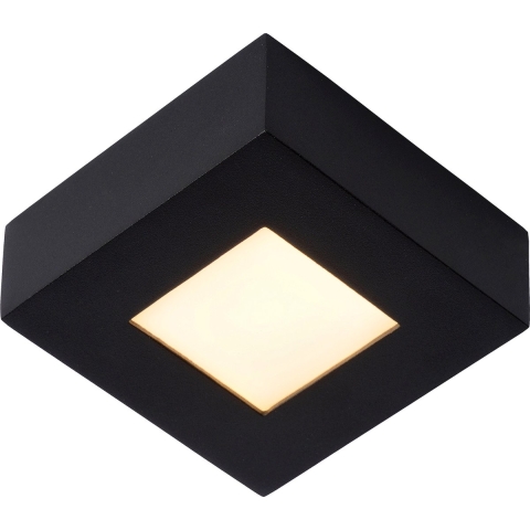 Lucide Brice 11 Plafondlamp LED Badkamer IP44 Vierkant Zwart