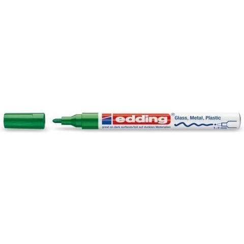 Edding Lakmarker | groen | streepbreedte 1-2 mm ronde punt | 10 stuks - 4-751004 4-751004