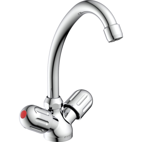 Schutte PERUZZI tweegreepskraan keuken | lage druk | chroom
 - 37390 37390