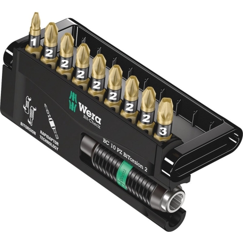 Wera Bit-Check 10 PZ BiTorsion 2, 10 -delig - 1 stuk(s) - 05347153001